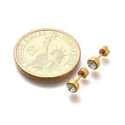 Ion Plating(IP) 304 Stainless Steel Stud Earrings&nbsp;EJEW-A118-14G-02