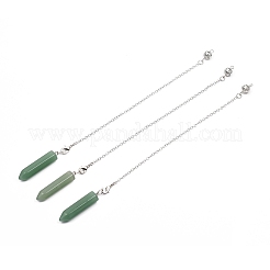 Natural Gemstone Pointed Dowsing Pendulums&nbsp;G-I284-E