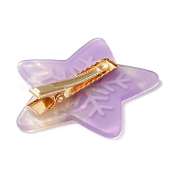 Star with Snowflake Cellulose Acetate(Resin) Alligator Hair Clips&nbsp;PHAR-Q120-01B