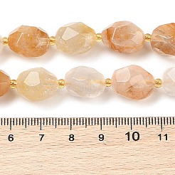 Natural Yellow Hematoid QuartzBeads Strands&nbsp;G-P541-A01-10