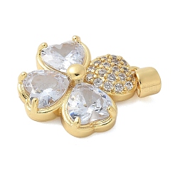 Brass Micro Pave Cubic Zirconia Pendants&nbsp;KK-K298-07A-G