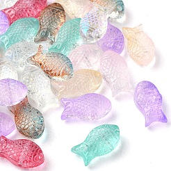 35Pcs Transparent Spray Painted Glass Beads&nbsp;GLAA-YW0001-69