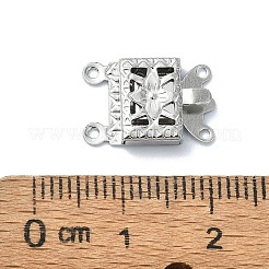 変色しない304ステンレススチールボックス留め金  ステンレス鋼色  10x15mm  穴：1mm&nbsp;STAS-Q318-04P