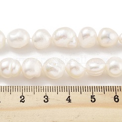 天然養殖淡水パールビーズ連売り  研磨両側  グレード2a+  雪  9~10mm  穴：0.7mm  約17~18個/連  6.69~6.89インチ（17~17.5cm）&nbsp;PEAR-P062-30A