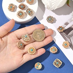 15Pcs 15 Styles Poplar Wood Beads&nbsp;WOOD-YW0001-80