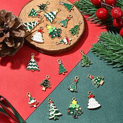 20Pcs 10 Styles Christmas Alloy Enamel Pendants&nbsp;FIND-FS0002-64