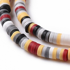 Handmade Polymer Clay Beads Strands&nbsp;CLAY-R089-3mm-012