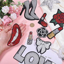 12Pcs 11 Styles Flower Computerized Embroidery Iron on/Sew on Patches&nbsp;PATC-CA0001-34