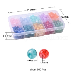 600Pcs 10 Colors Round Imitation Gemstone Acrylic Beads&nbsp;OACR-YW0001-93