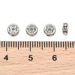 SHEGRACE Brass Micro Pave Clear Cubic Zirconia Spacer Beads&nbsp;XGRQ1U734-308P