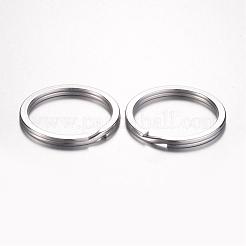 変色しにくい304ステンレススチール製キーチェーン留め具  スプリットキーリング  ステンレス鋼色  25x2.7~2.8mm&nbsp;KEYC-D049-03