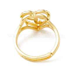 Real 18K Gold Plated Brass Alphabet Adjustable Rings&nbsp;RJEW-M139-18P