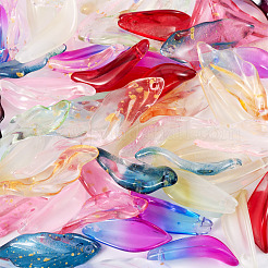 120Pcs 2 Styles Gradient Color Glass Pendants&nbsp;GLAA-TA0004-10