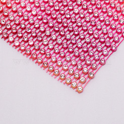 プラスチック弾性ラインストーンネット  DIYアクセサリー  お祭りの装飾アクセサリー  カメリア  183x122x2.5mm&nbsp;KY-WH0020-86J
