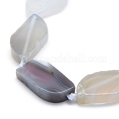 天然石ボツワナアゲートビーズ連売り  葉  21.5x10.5~11x5.5~6mm  穴：0.8~1mm  約17~19個/連  14.96~16.14インチ（38~41cm）&nbsp;G-G106-F02-01
