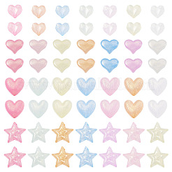 100Pcs 4 Styles Luminous Transparent Acrylic Beads&nbsp;OACR-TA0003-90