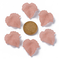 クリアつや消しアクリルリーフペンダント  チョコレート  約24mm長  22.5 mm幅  厚さ3mm  穴：1mm&nbsp;X-PAF002Y-6