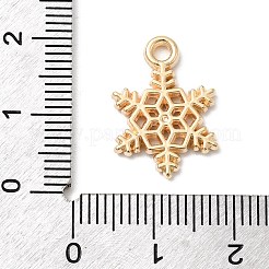 CCBプラスチックペンダント  スノーフレーク  ライトゴールド  18.5x13x2mm  穴：2mm&nbsp;CCB-I007-08KCG