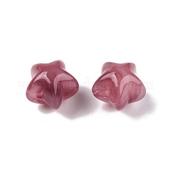 アクリルビーズ  スター  天然石風  インディアンレッド  11x11x10mm  穴：2mm  1020個/ 500g&nbsp;OACR-U005-04D