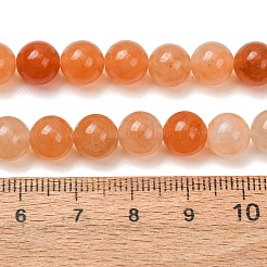 天然石レッドアベンチュリンビーズ連売り  ラウンド  8~8.5mm  穴：1.2mm  約46個/連  14.88''（37.8センチメートル）&nbsp;G-H067-A02-8MM