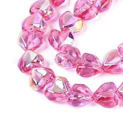 Electroplate Transparent Glass Beads Strands&nbsp;EGLA-N056-01A-07