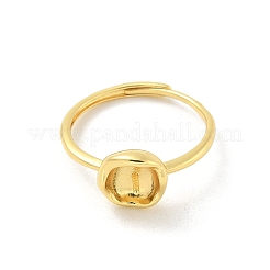 Brass Open Cuff Ring Settings&nbsp;LS-KK-G518-10G-04