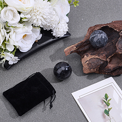 2Pcs Natural Black Jade Massage Balls&nbsp;DJEW-ME0001-20