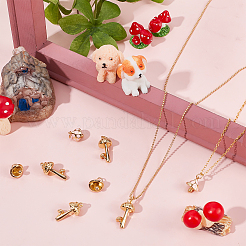 8Pcs 2 Style Brass Pendants&nbsp;KK-BBC0003-93