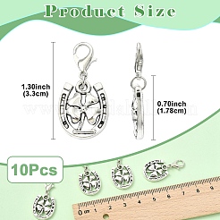 10Pcs Tibetan Style Alloy Pendant Decorations&nbsp;HJEW-YW00304