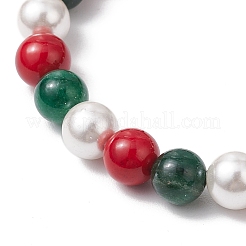 3Pcs 3 Styles Christmas Series Natural Fuchsite & Mashan Jade 
Beads Stretch Bracelets&nbsp;BJEW-TA00663