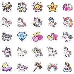 50Pcs Cartoon Unicorn Paper Sticker&nbsp;STIC-C012-03