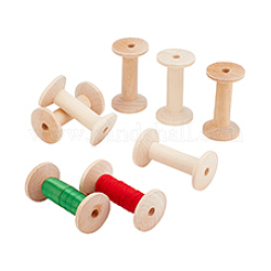 Wood Thread Bobbins&nbsp;TOOL-WH0155-140