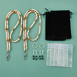 Wooden Beaded Name Card Holder Sets&nbsp;NJEW-AB00033