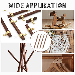 Round Walnut Wooden Sticks&nbsp;WOOD-WH0034-27B