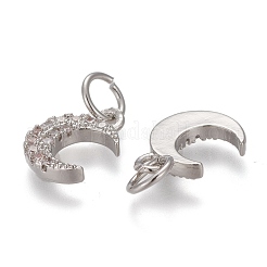 Brass Micro Pave Clear Cubic Zirconia Charms&nbsp;ZIRC-Z005-01C