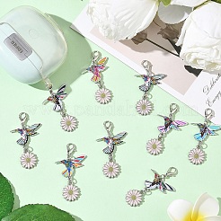 30Pcs Alloy Enamel & Wood Pendant Decorations&nbsp;HJEW-YW00524