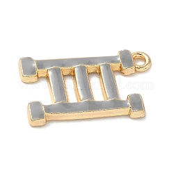 合金エナメルチャーム  ライトゴールド  カドミウムフリー＆ニッケルフリー＆鉛フリー  24x14.5x2mm  穴：1.9mm&nbsp;FIND-C074-01L