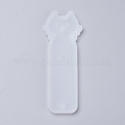 シリコーンブックマーク型  レジン型  猫の形  ホワイト  93x35x4.5mm  内径：89x31mm&nbsp;DIY-P001-01A