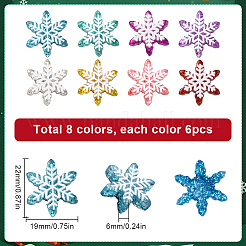 48Pcs 8 Colors Transparent Resin Cabochons&nbsp;FIND-SC0011-37