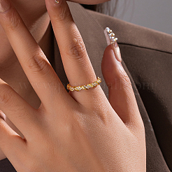 Brass Micro Pave Cubic Zirconia Finger Rings for Women&nbsp;UY1275-1