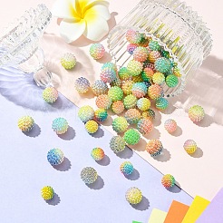 パール調アクリルビーズ  ベリービーズ  組み合わせビーズ  ラウンド  ライラック  10~12mm  穴：1mm  60個/セット&nbsp;OACR-YW0002-04A-02