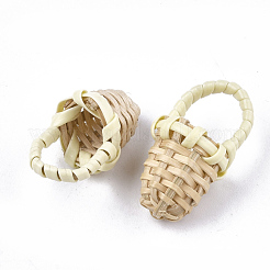 Handmade Reed Cane/Rattan Woven Pendants&nbsp;WOVE-T006-090A