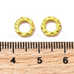 合金ヨーロピアンビーズ  ドーナツ  マットゴールドカラー  8x1.8mm  穴：4.3mm&nbsp;PALLOY-S057-07MG