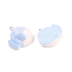 Flocking Opaque Resin Pendants&nbsp;RESI-P053-03A-P