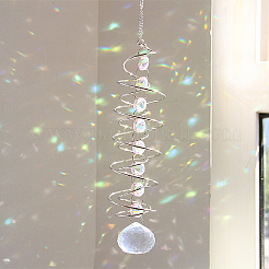 1Pc Spiral Alloy Hanging Ornaments&nbsp;HJEW-LP0002-52