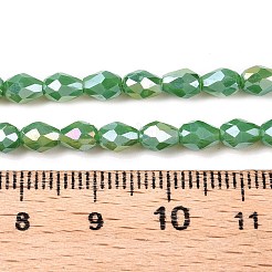Opaque Solid Color Electroplate Glass Beads Strands&nbsp;EGLA-N013-P4mm-B04