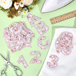 4 Bags 2 Styles Polyester Glitter Embroidered Cloth Patch&nbsp;PATC-ME0001-30
