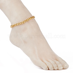 Aluminium Twisted Chain Curb Chain Anklets&nbsp;AJEW-AN00378
