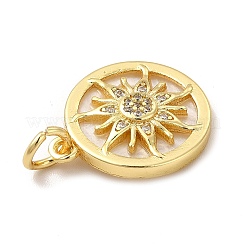 Rack Plating Brass & Cubic Zirconia Pendants&nbsp;KK-G459-02G-02