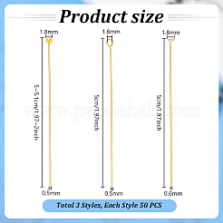 150Pcs 3 Styles Brass ins&nbsp;KK-PH0015-34